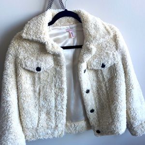 Sherpa/ teddy Style Cream Jacket